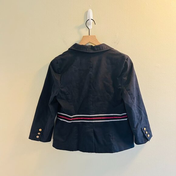 Elevenses First Mate Blazer Womens Size 8 Navy Anthropologie Nautical Military - Picture 8 of 13